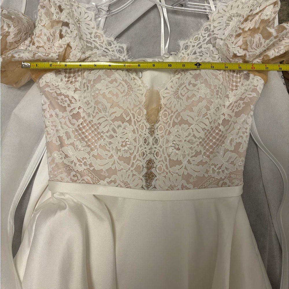 Eyelash Lace Wedding Dress - Picture 12 of 16